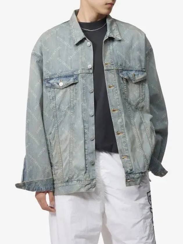 Logo Print Denim Jacket Blue - BALENCIAGA - BALAAN 2