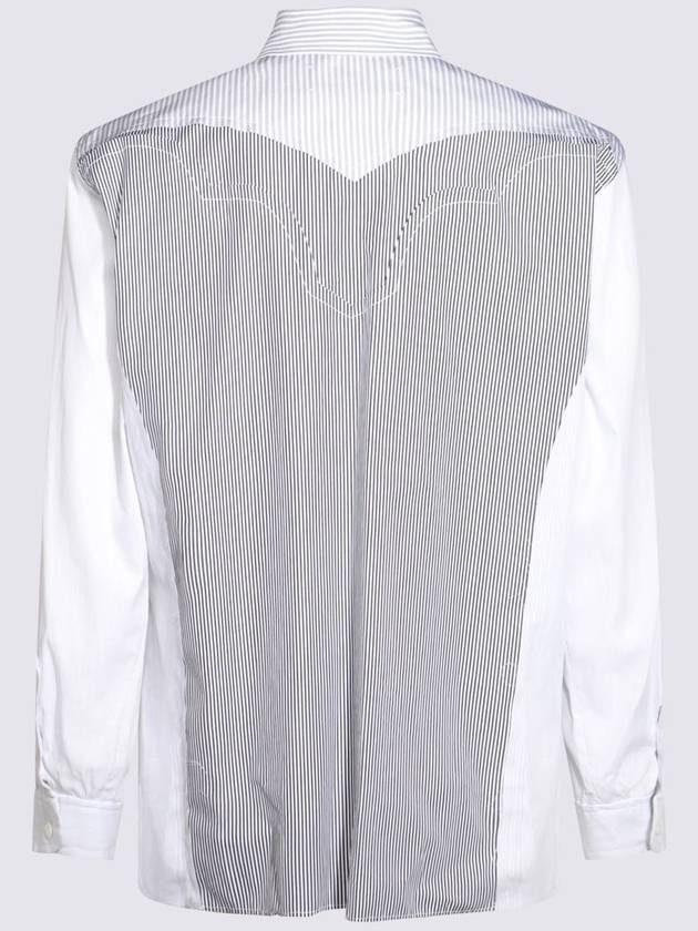 Maison Margiela White And Grey Cotton Shirt - MAISON MARGIELA - BALAAN 2