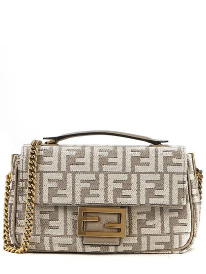 FF Motif Baguette Shoulder Bag Beige - FENDI - BALAAN 2