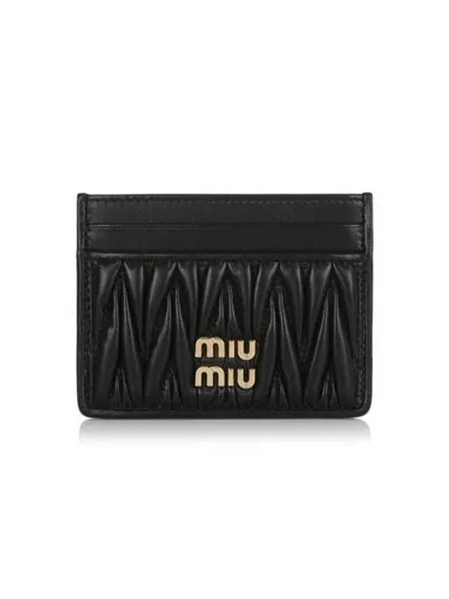 5MC076 AFPP F0002 Leather Nappa Matelasse Card Wallet 1210085 - MIU MIU - BALAAN 1