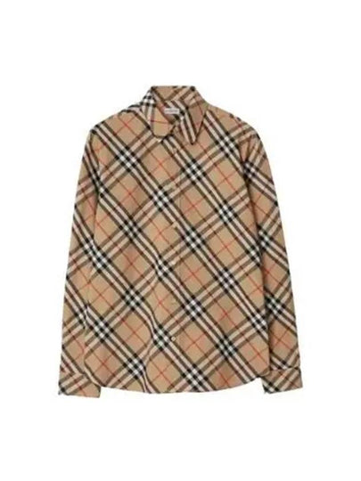 Vintage Check Long Sleeve Shirt Beige - BURBERRY - BALAAN 2