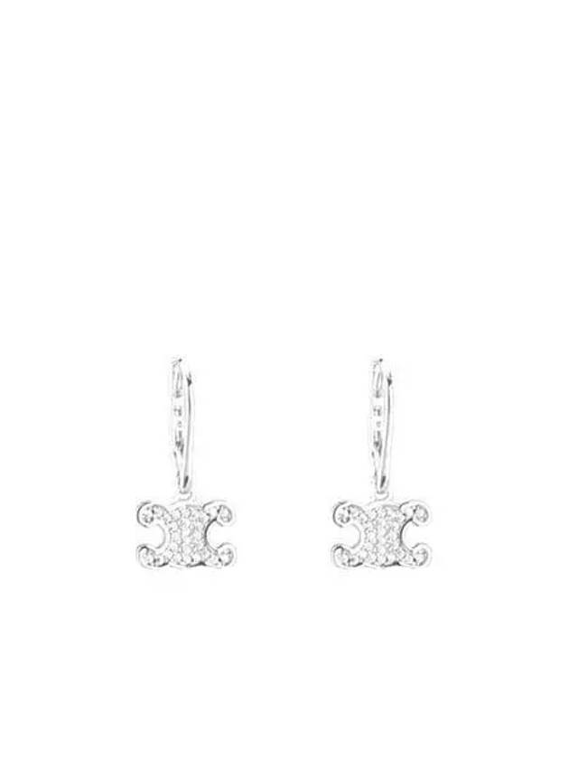 Triomphe Rhinestone Earrings Silver - CELINE - BALAAN 2