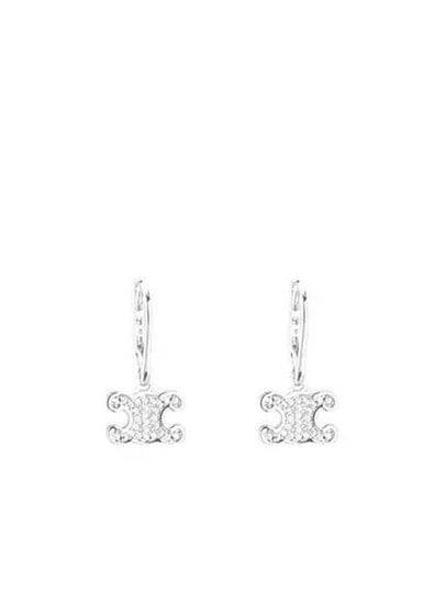 Triomphe Rhinestone Earrings Silver - CELINE - BALAAN 2