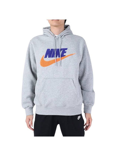 Club Fleece Pullover Hoodie Grey - NIKE - BALAAN 1