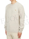 Baby Fox Patch Regular Knit Top Light Grey Melange - MAISON KITSUNE - BALAAN 5