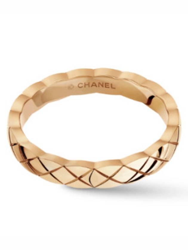 Coco Crush Quilted Motif Mini Ring Gold - CHANEL - BALAAN 3