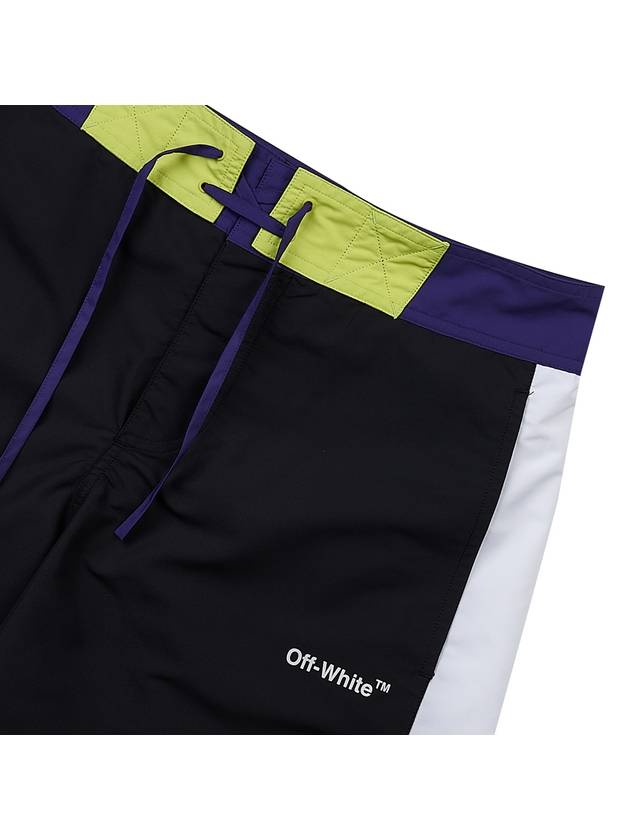 Men's Arrow Block Sunset Swim Shorts Black - OFF WHITE - BALAAN.