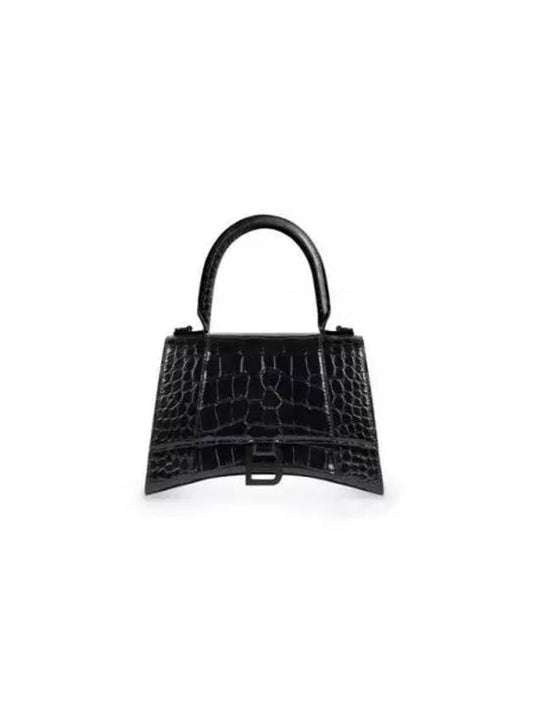 Hourglass Crocodile Embossed Cross Bag Black - BALENCIAGA - BALAAN 2