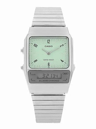 AQ 800E 3ADF Analog Digital Square Vintage Retro Metal Watch 1139798 - CASIO - BALAAN 1