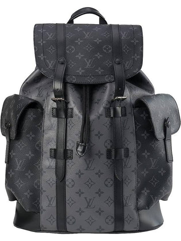 Christopher MM Monogram Eclipse Backpack Grey - LOUIS VUITTON - BALAAN 1