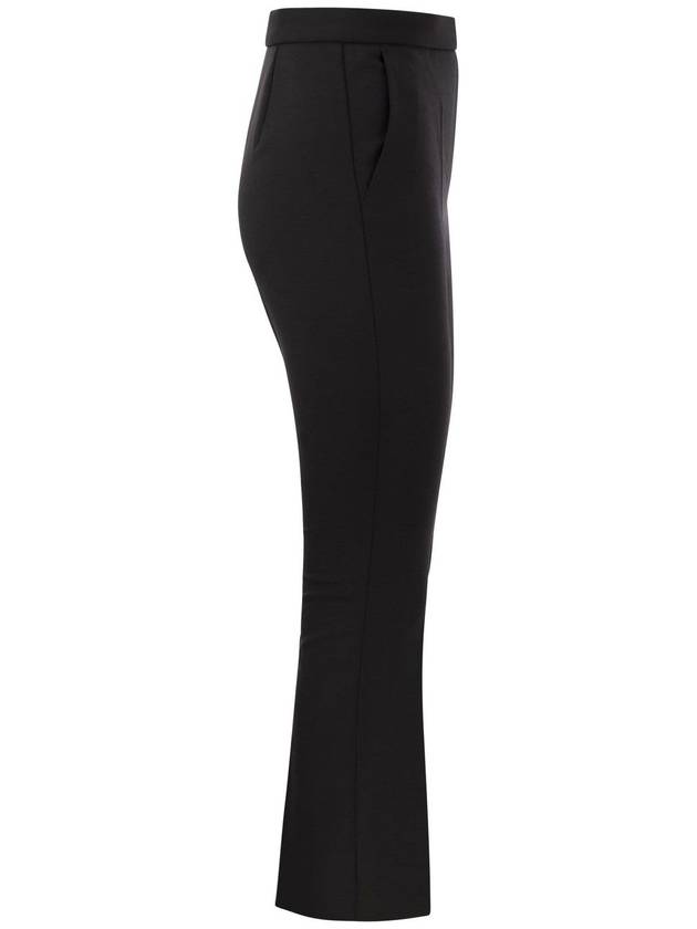 Nepeta Side Zipper Virgin Wool Slacks Black - MAX MARA - BALAAN 3