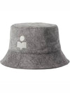 Hailey Bucket Hat Gray - ISABEL MARANT - BALAAN.