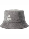 Hailey Denim Bucket Hat Grey - ISABEL MARANT - BALAAN 3