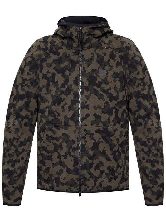 Tech Fleece AOP Camo Hooded Jacket Green - NIKE - BALAAN 1