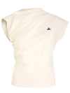 Women's Embroidered Logo Sleeveless White - VIVIENNE WESTWOOD - BALAAN 1