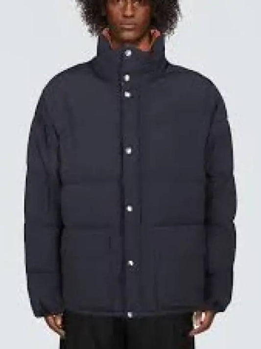 High Neck Padded Quilted Down Jacket Navy - JIL SANDER - BALAAN 2