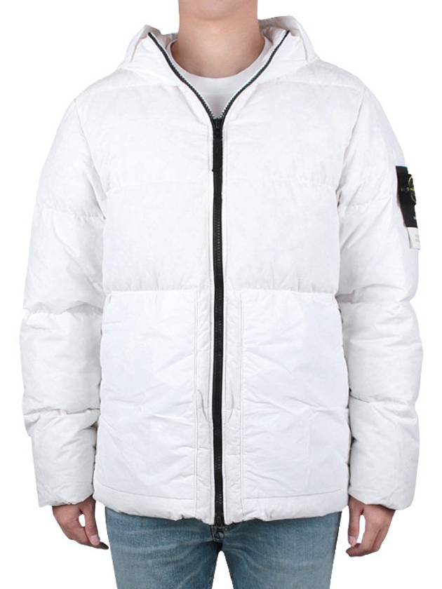 Naslan Light Watro Down Hooded Padding White - STONE ISLAND - BALAAN 3