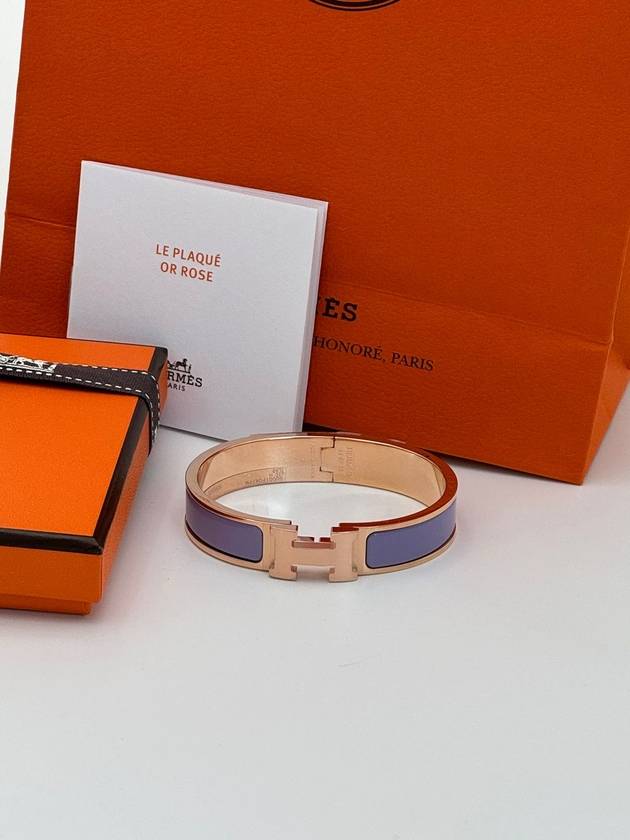 Click Ash Bracelet Purple Rose Gold PM H700001F - HERMES - BALAAN 1