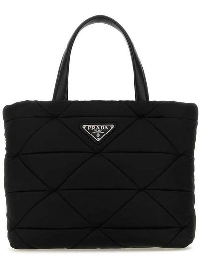 Triangle Logo Re-Nylon Padded Tote Bag Black - PRADA - BALAAN 2