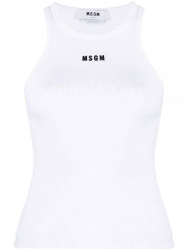 Embroidered Logo Sleeveless White - MSGM - BALAAN 2