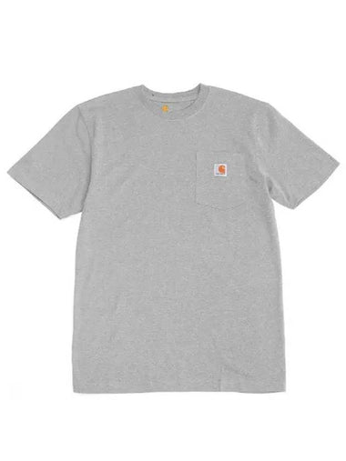 K87 Heather Gray Men s Short Sleeve T Shirt - CARHARTT - BALAAN 1