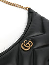 Marmont Small Leather Shoulder Bag Black - GUCCI - BALAAN 8