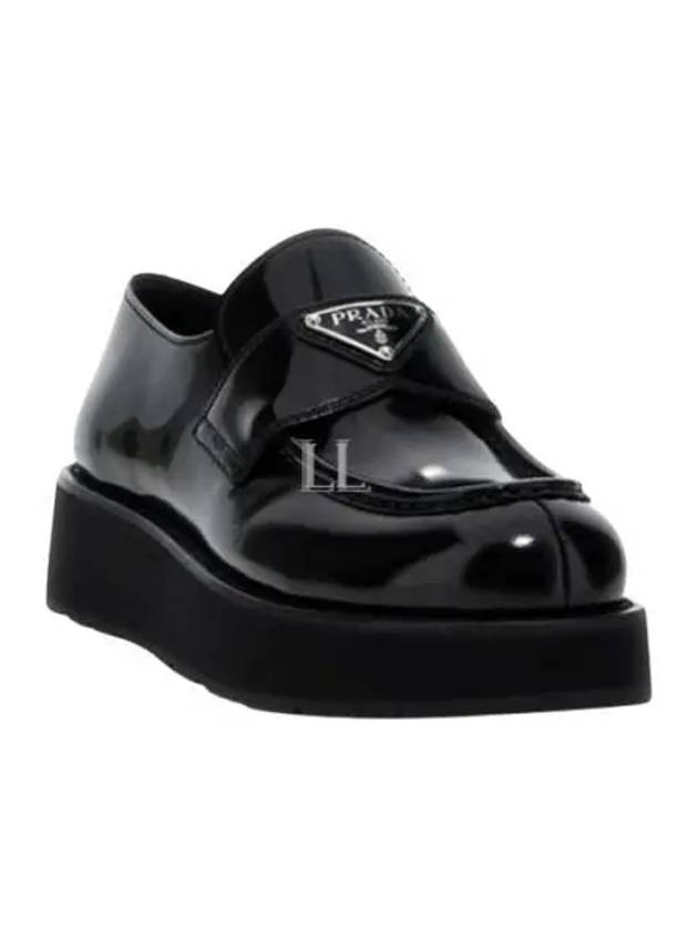 Brushed Leather Loafers Black - PRADA - BALAAN 2