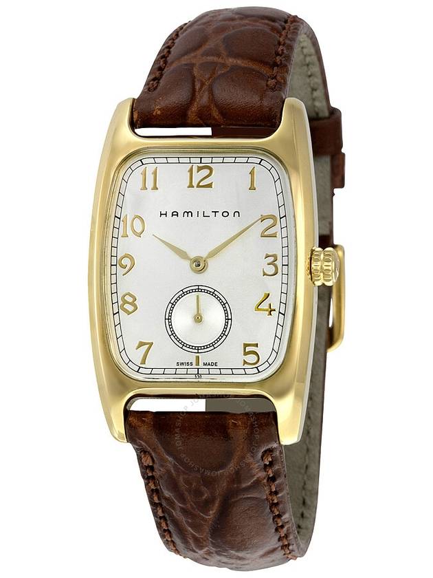 American Classic Bolton Quartz Calf Leather Watch Brown - HAMILTON - BALAAN 2