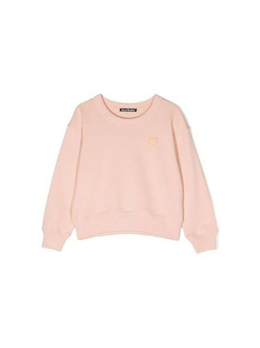 Kids Face Patch Sweatshirt Pink - ACNE STUDIOS - BALAAN 1