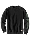 Midweight logo graphic crew neck black sweatshirt 104441 001 - CARHARTT - BALAAN 3