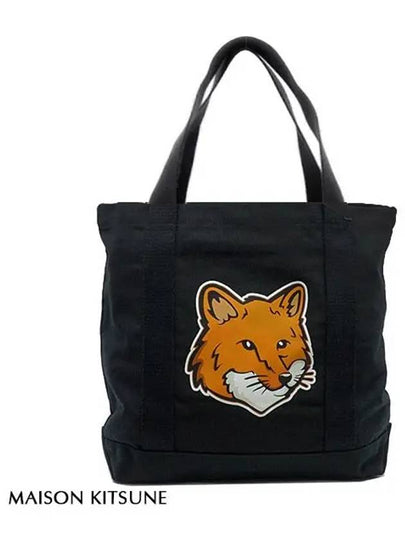 Fox Head Print Tote Bag Black - MAISON KITSUNE - BALAAN 2