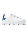 Greca Trainer Low Top Sneakers White Blue - VERSACE - BALAAN 1