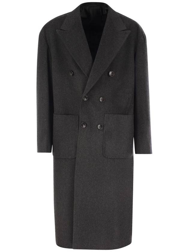 Double-breasted coat in virgin wool - KITON - BALAAN 1