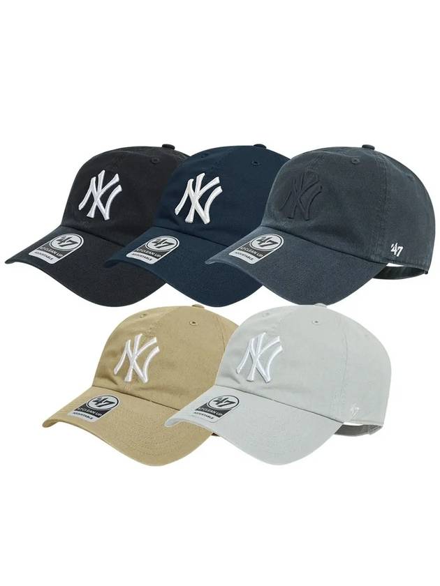 New York Yankees Big Logo Clean Up Ball Cap Unisex Hat Choose 1 - 47BRAND - BALAAN 1