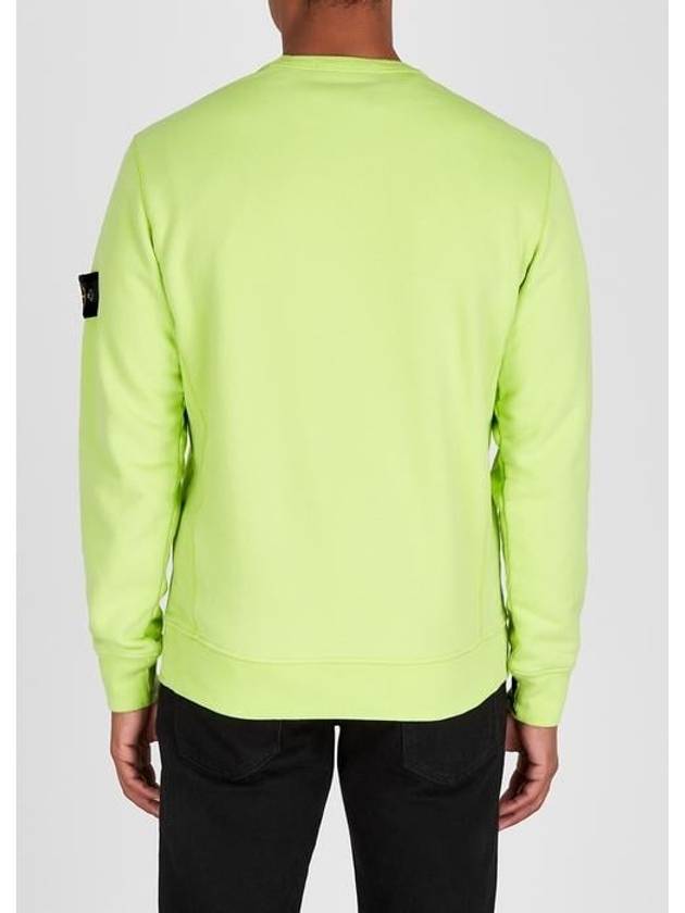 Garment Dyed V Neck Badge Sweatshirt Green - STONE ISLAND - BALAAN 4