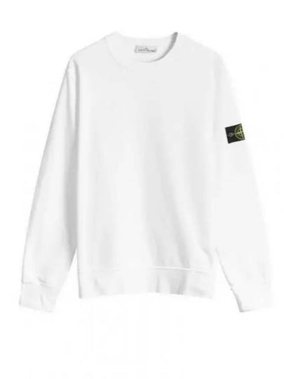 Compass Patch Cotton Sweatshirt White - STONE ISLAND - BALAAN 2