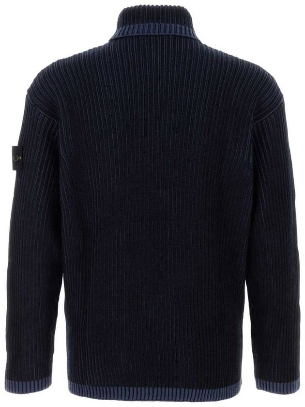 Vanish Full Rib RWS Wool Knit Top Navy - STONE ISLAND - BALAAN 3