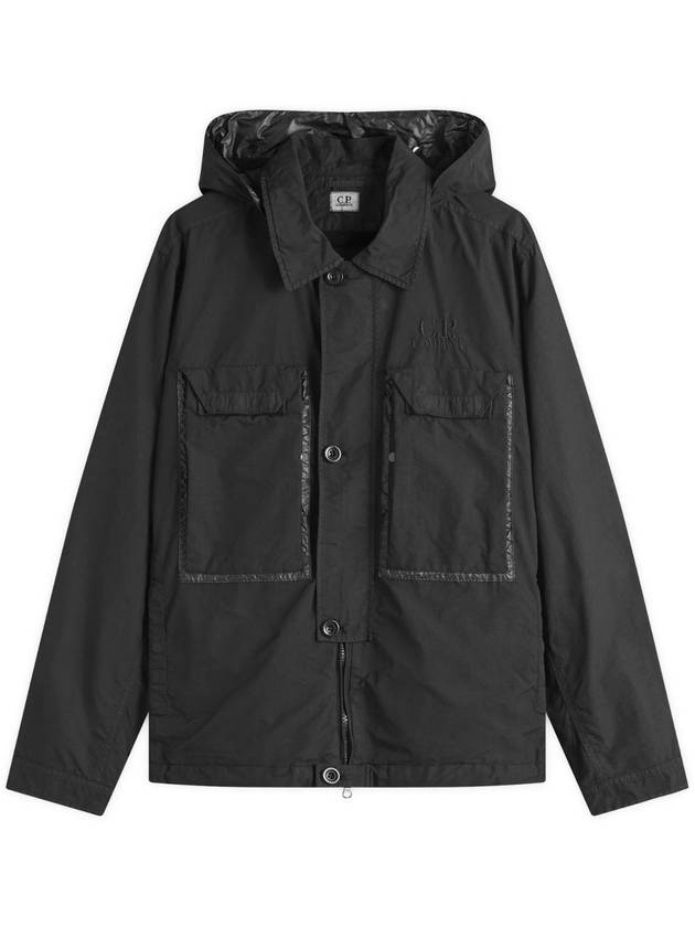 Flatt Nylon Goggle Over Long Sleeve Shirt Black - CP COMPANY - BALAAN 1