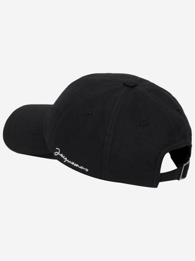 La Casquette Jacquemus Signature Ball Cap Black - JACQUEMUS - BALAAN 3