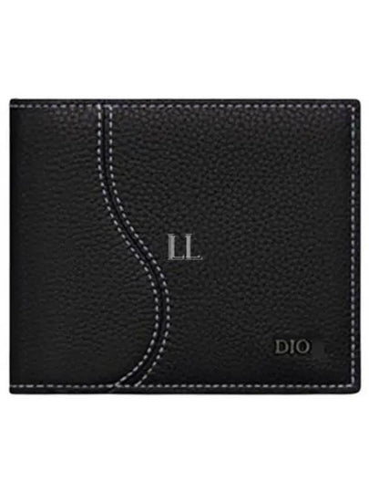 Saddle Grained Calfskin Leather Cald Wallet Black - DIOR - BALAAN 2