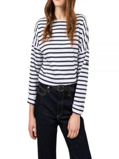 Minquire Drop Oversized Striped Sailor Long Sleeve T-Shirt Marine - SAINT JAMES - BALAAN 2