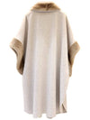 Women's Cashmere Mink Trimmed Oversized Coat Gray PLD222B885 I727 VR1 - FABIANA FILIPPI - BALAAN 2