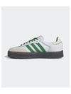 Sambae Leather Low Top Sneakers Green Cloud White - ADIDAS - BALAAN 1