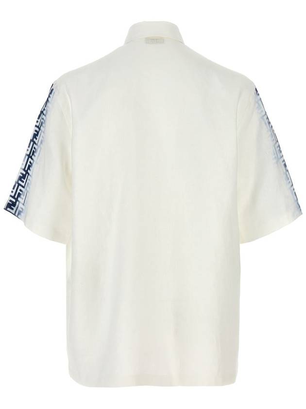 24SS Shirt FS0966AN0RF0UB0 WHITE BLUE White - FENDI - BALAAN 3