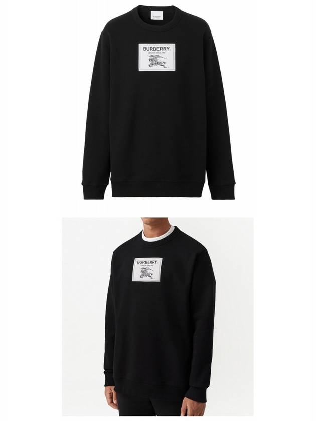 Prorsum Label Sweatshirt Black - BURBERRY - BALAAN 5