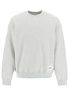 Logo Patch Crew Neck Oversized Sweatshirt Grey - JIL SANDER - BALAAN 2