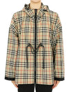 Women's Back-tone Check Zip-up Hooded Jacket Beige - BURBERRY - BALAAN 3