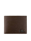 ID Window Gancini Half Wallet Brown - SALVATORE FERRAGAMO - BALAAN 1