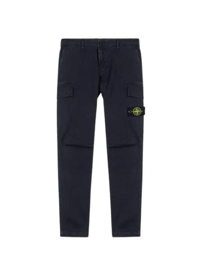 Men's Wappen Patch Cargo Straight Pants Navy - STONE ISLAND - BALAAN 2