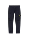 Men's Wappen Patch Cargo Straight Pants Navy - STONE ISLAND - BALAAN 4